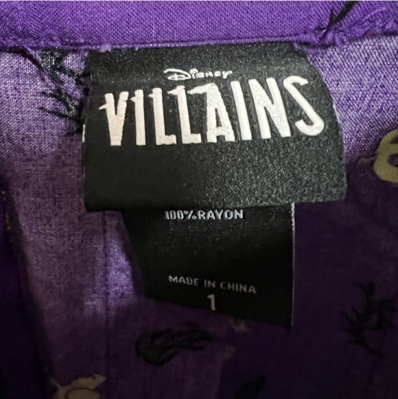 Torrid 1x Disney Villains Halloween Mini Skater Skirt - Challis Purple - Picture 4 of 12